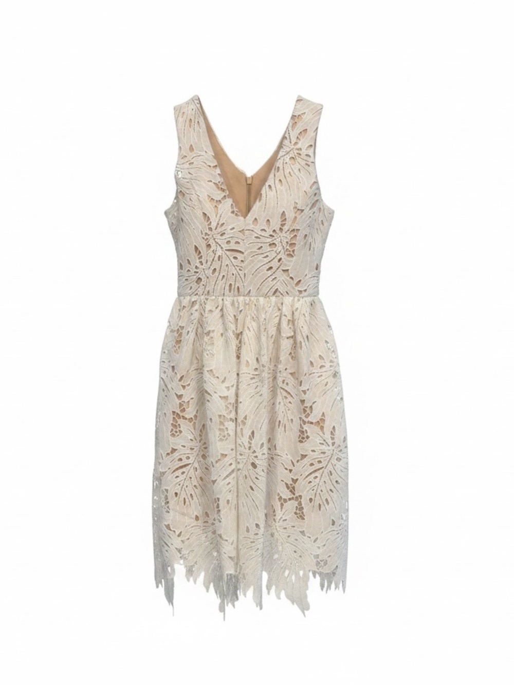Dress The Population Audrey Fit & Flare Lace Midi Gown Bridal Cocktail Size M